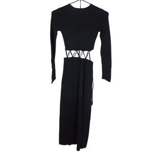The Range Knit Black Laced Crew Size XS Dress