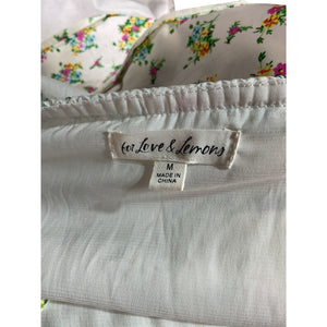 For Love & Lemons Floral White Tanya Dress Size M