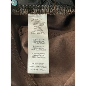 Frame Coated Brown Le High Flare Denim Jeans Size 31