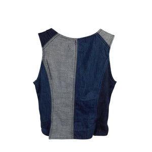 Marques Almeida Patchwork Mid Denim Remade Size 4 US / 8 UK Vest