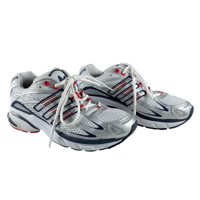 Sporty & Rich Retro White Red Navy Adistar Cushion Sneakers Size 5.5