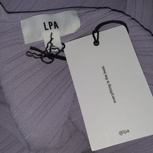 LPA Ribbed Purple Delaire Midi Size L Dress NWT