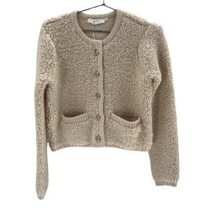 Astr The Label Textured Beige Myrtle Cardigan Sweater Size XS