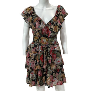 Bytimo Ruffled Rose Garden Mini Dress Size M
