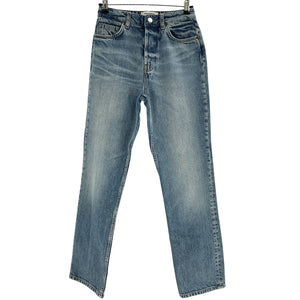 Reformation 'Cynthia' Blue Cotton High Rise Straight Denim Jean Size 25