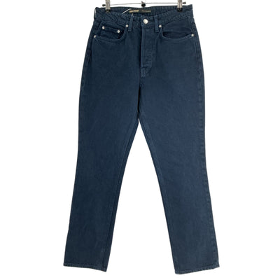 Grlfrnd High Rise Straight Crop Blue Karolina Denim Jeans Size 27
