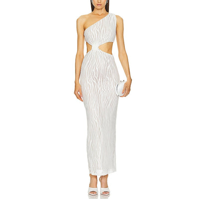 Michael Costello Elegant Cream Caroline Maxi Dress Size XXS