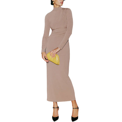 Reformation Ribbed Taupe Mallorie Dress Size XL NWT