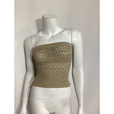Ser.O.Ya 'May' Tan Blouse Top Size S