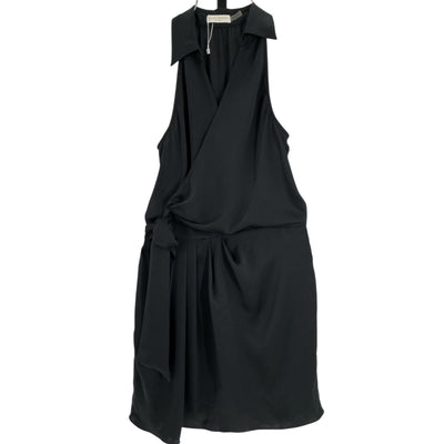 Ramy Brook Draped Black Nettie Minidress Size M