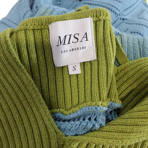 Misa Los Angeles Knit Blue Sezen Size S Dress