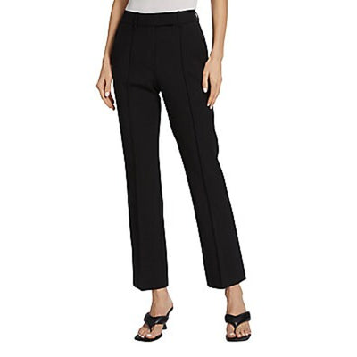 Helmut Lang 'Pin' Black Tucked Stovepipe Wool Pants Size 6
