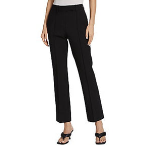 Helmut Lang 'Pin' Black Tucked Stovepipe Wool Pants Size 6