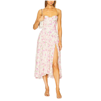 Majorelle Floral Multicolor Priscilla Midi Dress Size L