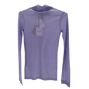 Nanushka Sheer Purple Harri Turtleneck Top Size M