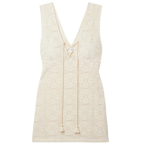 Honorine Lace Cream Gilda Mini Dress Size M