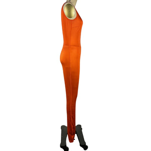 Dolce & Gabbana Vibrant Orange Scoop Back Jumpsuit Size 38 IT / US 2