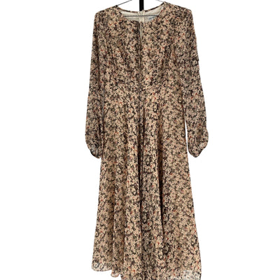 Mikael Aghal Elegant Multicolor Tie Neck Dress Size 4