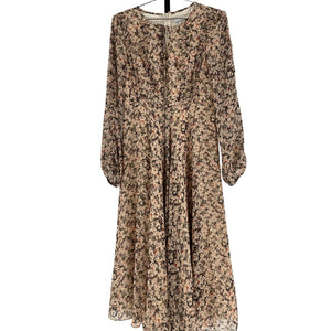 Mikael Aghal Elegant Multicolor Tie Neck Dress Size 4