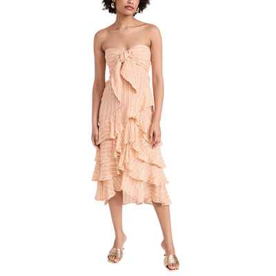 Sundress Sequined Peach Ilanila Dress Size S NWT