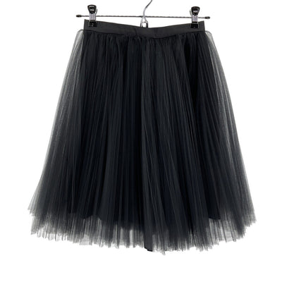 Carolina Herrera Plisse Black Tulle Mini Skirt Size 2