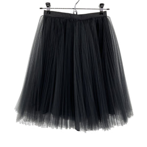 Carolina Herrera Plisse Black Tulle Mini Skirt Size 2