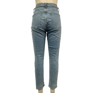 Agolde 'Nico' Blue High Rise Slim Fit Denim Jean Size 27