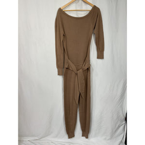 Majorelle 'Charlotte' Tan Cotton Jumpsuit Size M