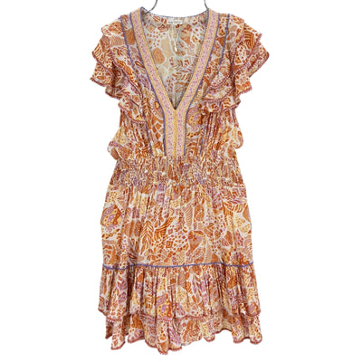 Poupette St Barth Ruffled Multicolor Camila Dress Size XS