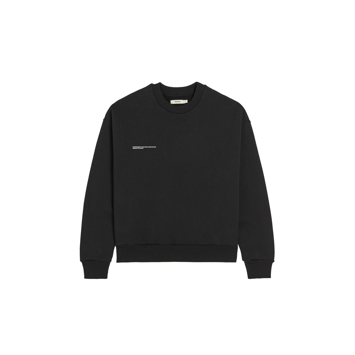 Pangaia 'Signature' Black Cotton Sweatshirt Size S