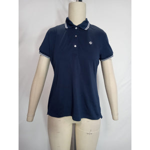 Tory Burch 'Tech Pique' Polo Blue Top Size M