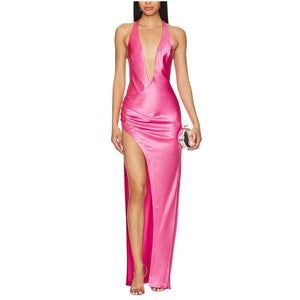 Retrofête Satin Candy Pink Valeria Gown Size M NWT