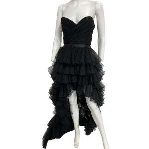 Lovers And Friends Ruffled Black Elsa Dress Size M NWT