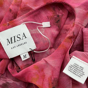 Misa Los Angeles Ruffled Pink Jolie Mini Dress Size M