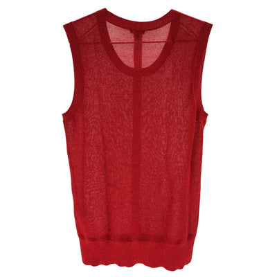 Joseph Shimmery Red Lurex Tank Top Size S