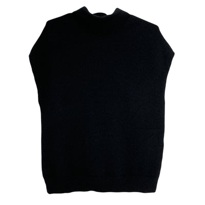Vince Wool Blend Black Mock Turtleneck Sweater Vest Size M