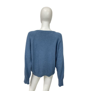 Reformation Cozy Blue Saylor V-Neck Size M Sweater