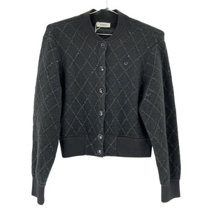 Sandro Sequined Black Coatigan Sweater Size S
