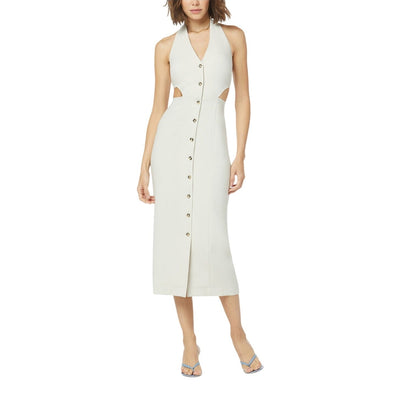 Favorite Daughter Chic Beige Sunday Halter Midi Dress Size 6
