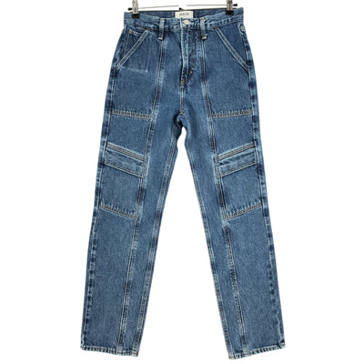 Agolde Paneled Blue Cooper Cargo Denim Jeans Size 24