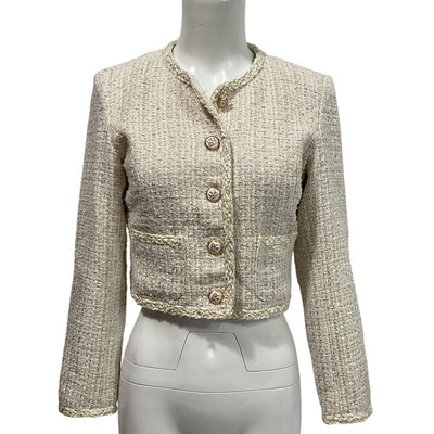 Heartloom Tweed Ivory Billie Blazer Size XS NWT