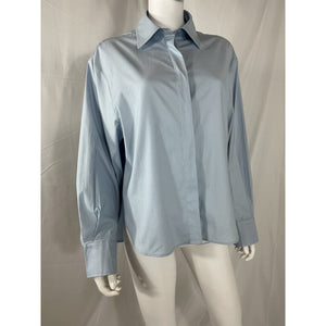 Reformation 'Andy' Blue Cotton Oversized Shirt Size S