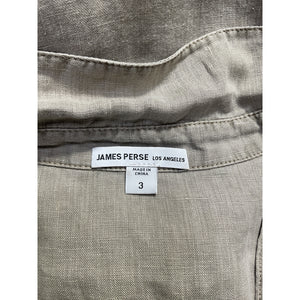 James Perse 'Light' Grey Weight Linen Shirt Size 3