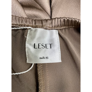 Leset Barb Wide Leg Beige Acetate Lounge Pants Size XS