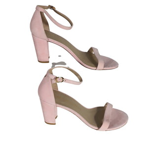 Stuart Weitzman Elegant Cotton Candy Nearlynude Strap Sandal Size 10