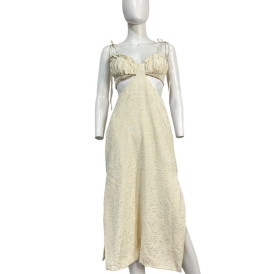 Lpa Floral Cream Robin Midi Dress Size S