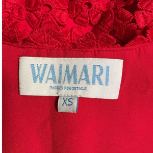 Waimari Floral Lace Red Christie Vest Size XS