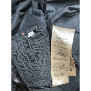 Johanna Ortiz Embroidered Black Simple Pleasures Mini Dress Size S