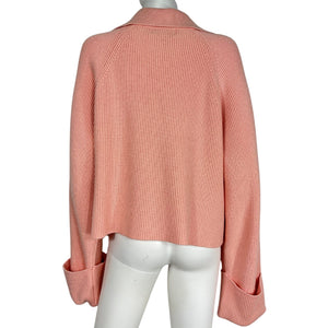 L'Academie Ribbed Pink Harvey Pullover Sweater Size L