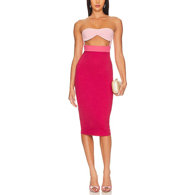 Susana Monaco Structured Rose Underwire Tube Dress Size M NWT
